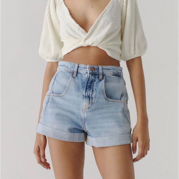 Urban Outfitters Pants - UO Women’s Carrie Shorts High Rise Solid Blue Size 29